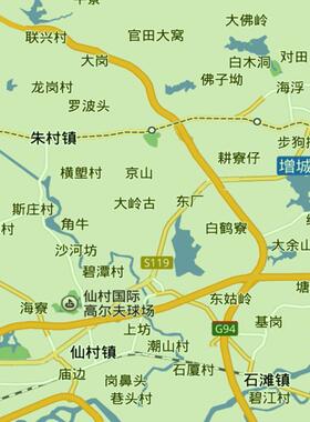 新款广州佛山市地图贴挂行政区划交通交通书房行政区划图办公室装