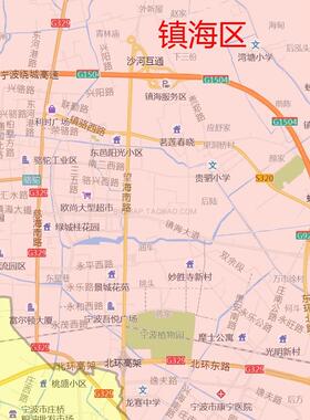 宁波市主城5区地图2026路线定制城市交通卫星影像区域划分贴图