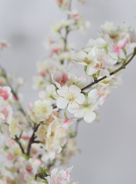 高仿真樱花落地长枝假花绢花