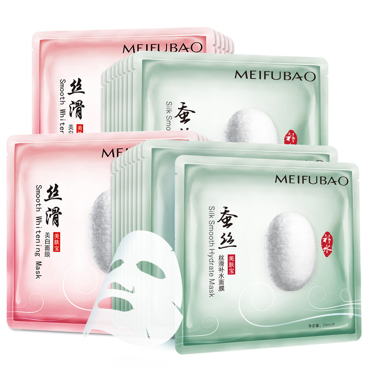 美肤宝蚕丝美白面膜女补水 美肤宝聚福隆贴片面膜