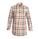 versino梵思诺四季款纯棉格纹女士长袖衬衣女复古英伦格子衬衫女