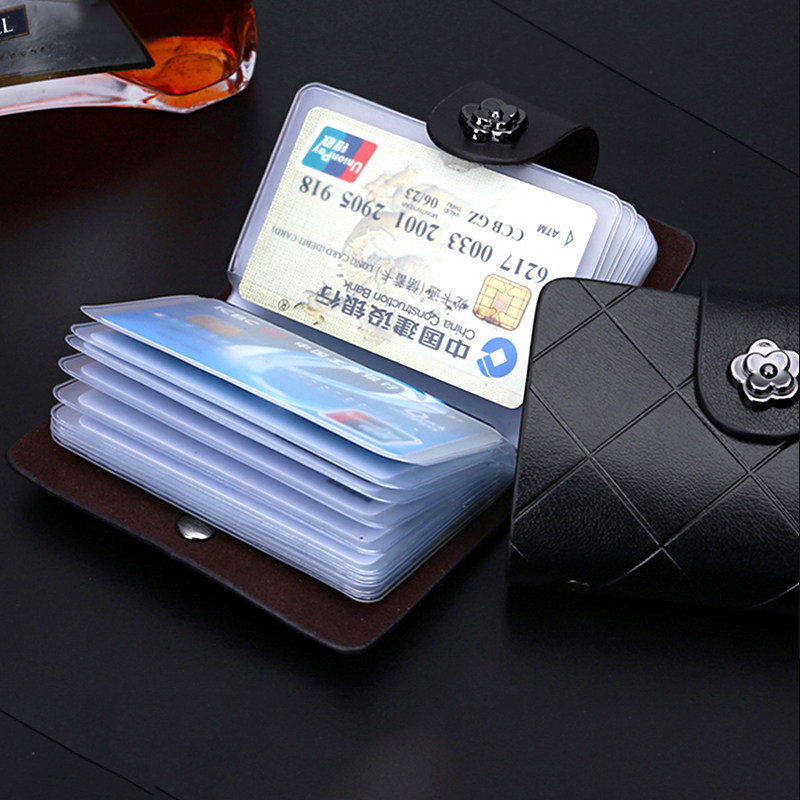 菱格牛皮小卡包女式多卡位 梦露风尚卡包