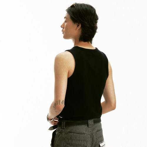 化学制品 修身基础背心 T7_BLK_VEST_260G - 图3