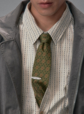 化学制品 化制洋服 昭和纹样真丝领带 A_GRN/CHE/RED/BLU_TIE