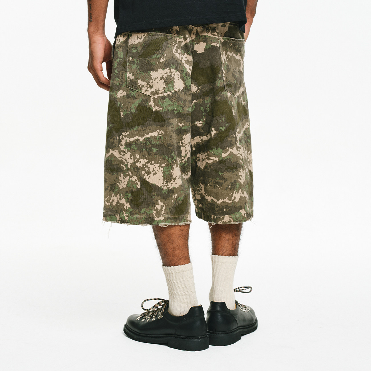 BURNIN*迷彩做旧休闲短裤男夏季美式街头潮流宽松直筒五分裤百搭,淘宝优惠券,粉丝福利购,淘宝优惠卷