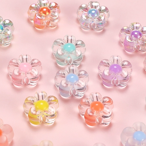 Брендовые акриловые бусы в форме цветка, бусины, ожерелье и браслет, аксессуар, аксессуары, ручка, серьги, «сделай сам»