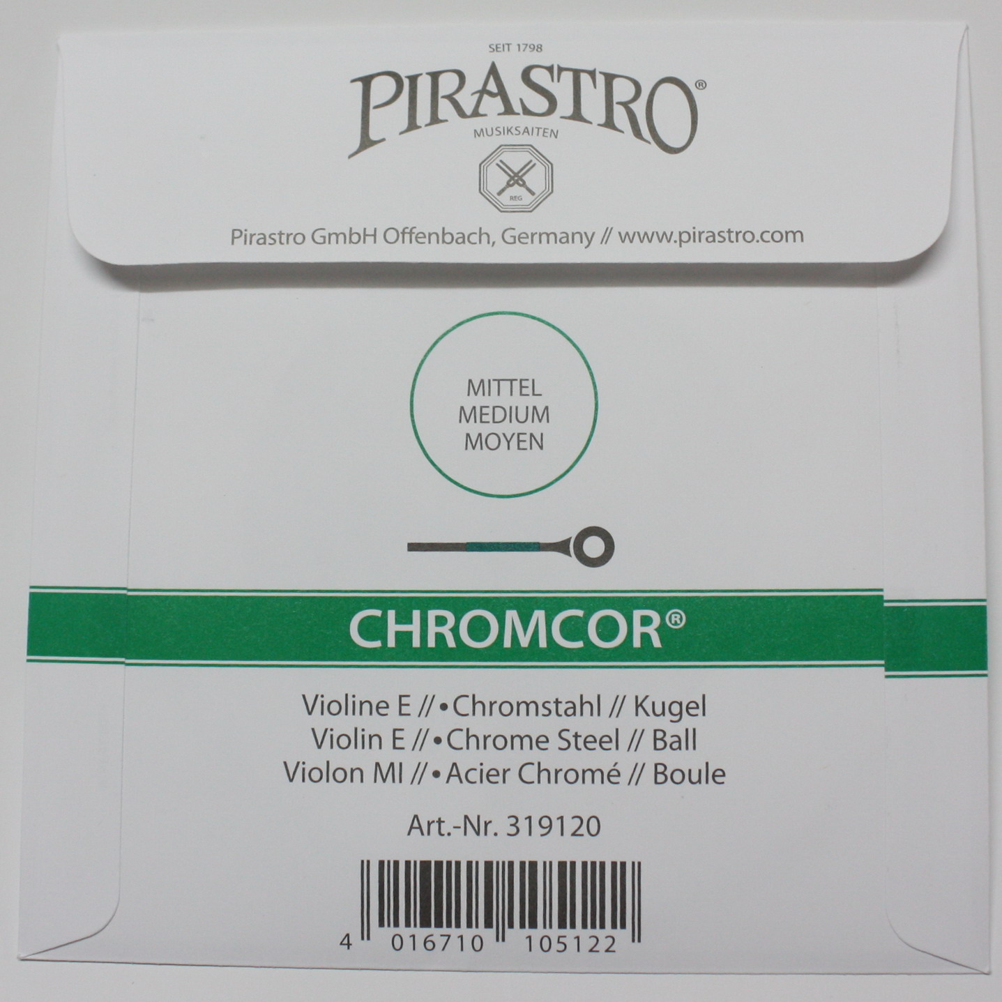 德国 PIRASTRO(皮拉斯托) Chromcor(绿条）小提琴琴弦E弦1弦钢弦