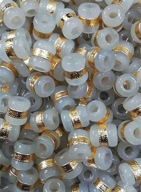 金镶玉路路通转运珠吊diy配件