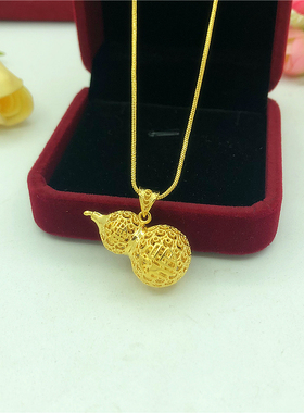 仿黄金立体福字久不掉色葫芦吊坠