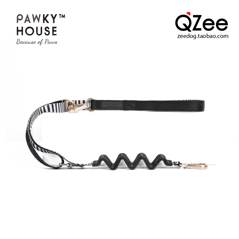 QZee Pawky House有爪缓冲减震狗狗牵引绳项圈柯基法斗调节多功能-图3