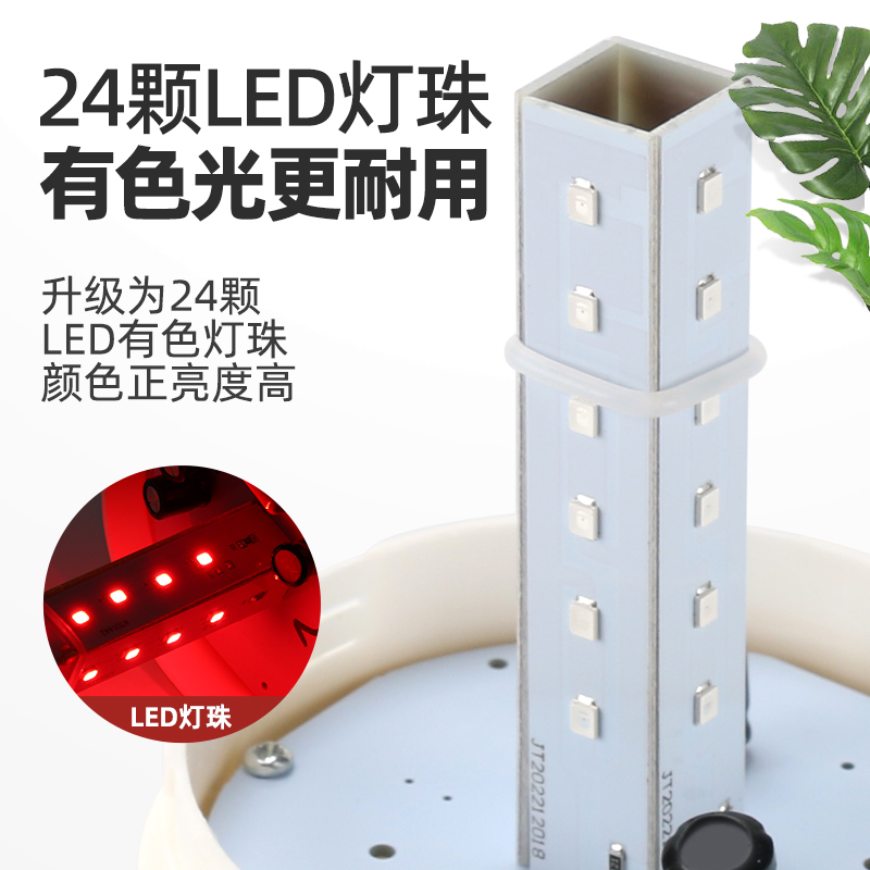 LTD-1101J磁吸旋转LED警示爆闪灯220V 强磁闪烁声光报警器12V 24V - 图0