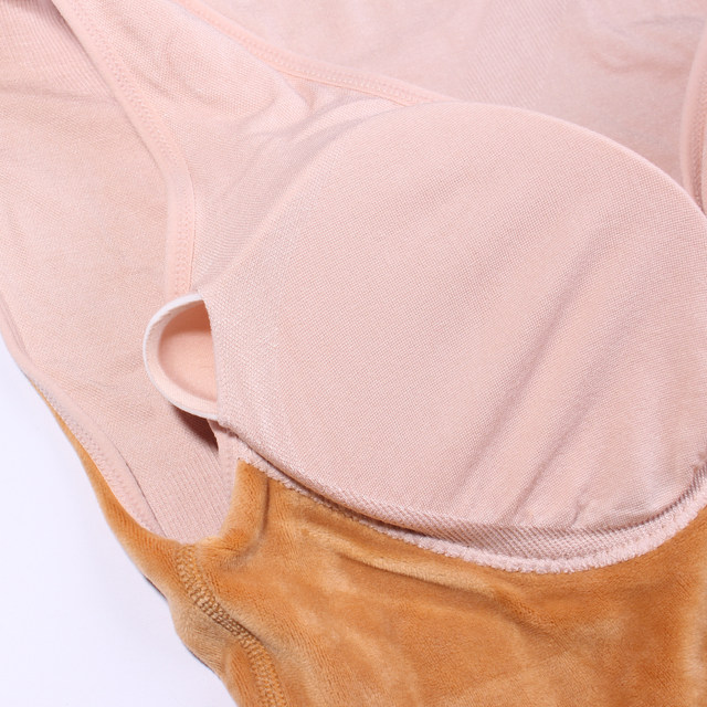 Autumn and winter velvet thickened body shaping vest with bra pad for women's birth year corset bottoming vest underwear
