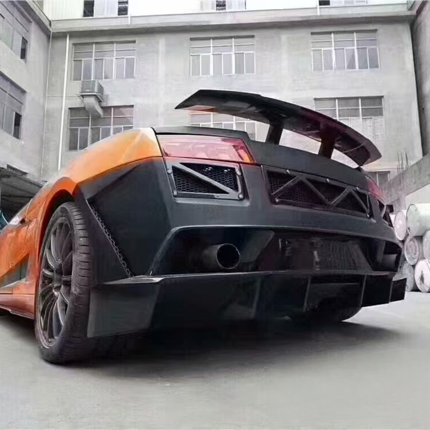 适用于兰博基尼盖多拉LP550 LP560改装碳纤尾翼 后扰流后唇小包围 - 图0