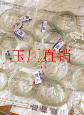 和田玉青白玉手镯冰糯种白底飘鸡油黄晴水羊脂玉镯子新中式古风女