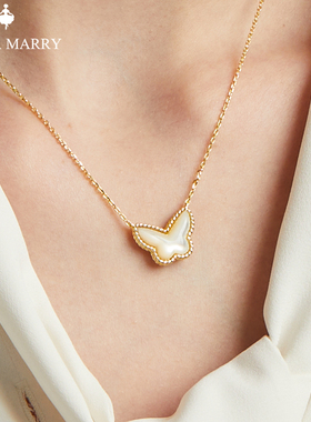 S925银白贝母女扭绳边蝴蝶