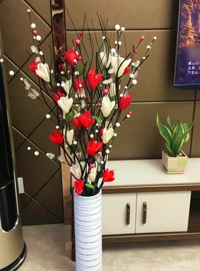 叶脉仿真花花束假花玄关落地室内