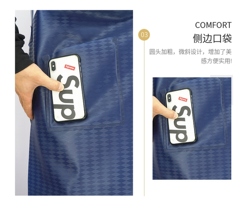 耐用型牛筋防水加厚胶皮围裙防油厨房女家居工厂男洗车店水产围腰 - 图2