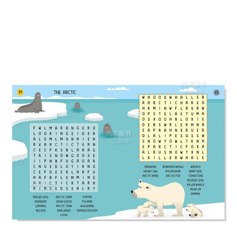 【现货】100个儿童词汇搜寻游戏：动物 100 Children’s Wordsearches: Animals 英文原版进口外版图书 - 图1