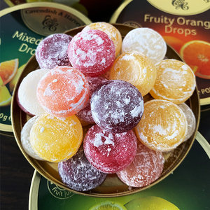 德国进口嘉云水果糖混合水果味硬糖喜糖婚庆伴手礼年货零食铁盒装