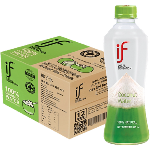 泰国进口网红if100%纯椰子水350ml*24瓶整箱椰青水汁饮料果汁孕妇 - 图2