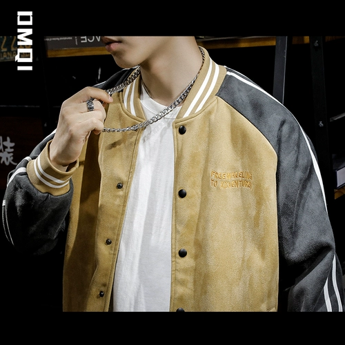 Утепленная бархатная бейсбольная форма, мужская зимняя демисезонная куртка, в американском стиле, увеличенная толщина