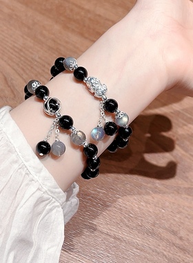 月光石转运冰种白猫眼石精致招财