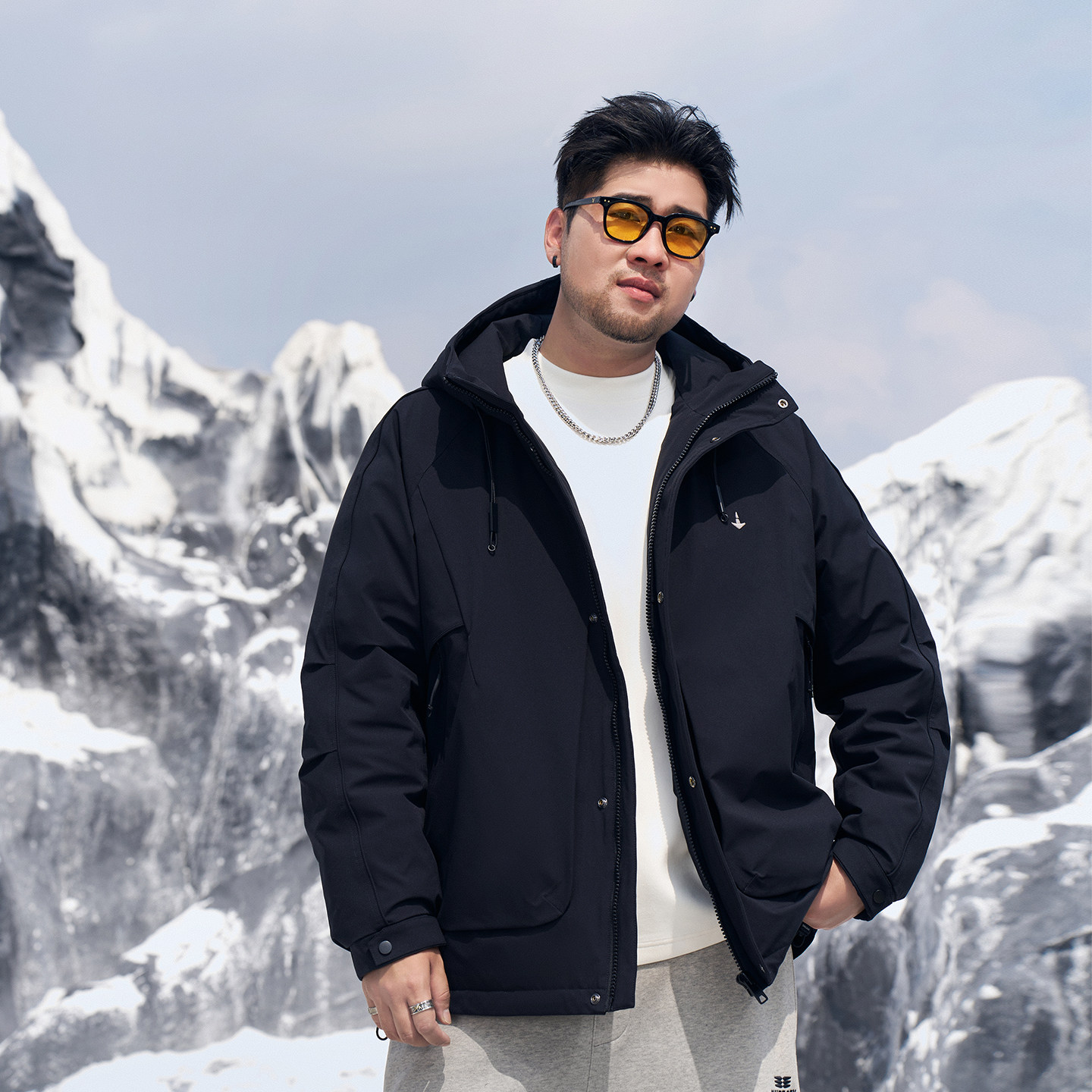 黑劲大码男装冬季厚款保暖连帽羽绒服胖子加肥加大三防户外外套,淘宝优惠券,粉丝福利购,淘宝优惠卷