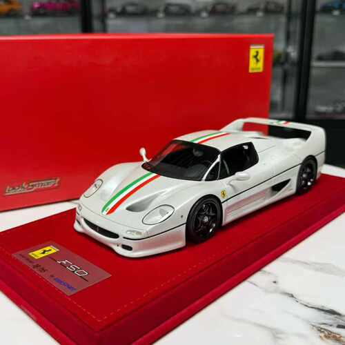 沙沙汽车模型Looksmart 1:18 法拉利 F50  珍珠白超跑汽车模型 - 图2