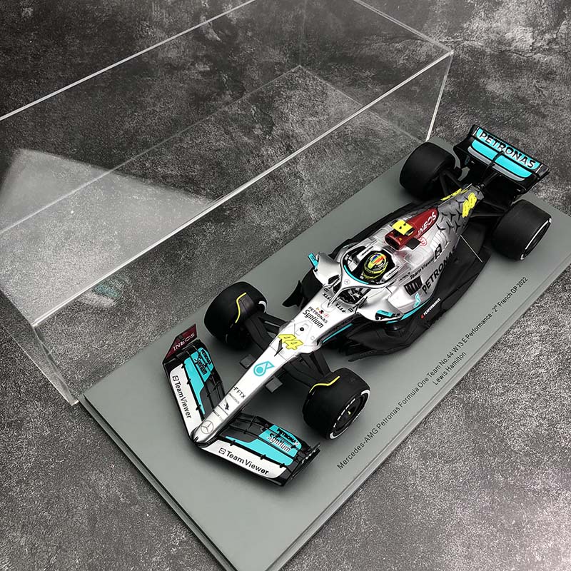 沙沙汽车模型Spark1:18 奔驰F1赛车 汉密尔顿W13 2022法国站300场 - 图3