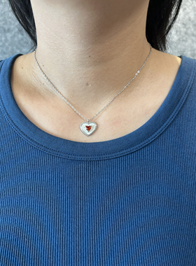bm同款项链设计感爱心吊坠锁骨链韩系ins风百搭简约配饰 BM平替