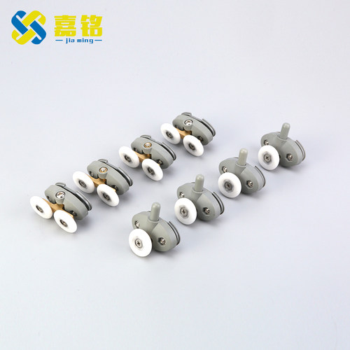 淋浴房滑轮圆弧型浴室玻璃移门滑轮淋浴门推拉老式摇摆双轮配件 - 图0