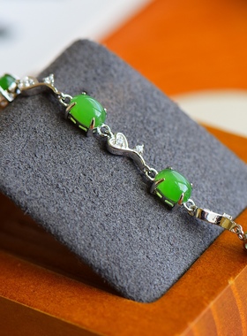 手链手串新疆和田玉碧玉