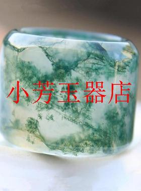 精选水草玛瑙玉扳指戒指玉髓指