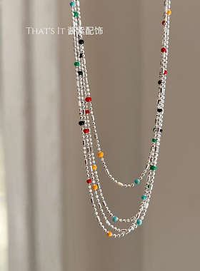 That'sIt925纯银手工滴油项链