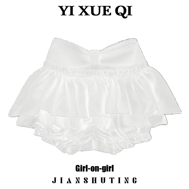 YIXQ早春 秋季女半身裙裤裙中腰a字百褶显瘦高级感泡泡蛋糕蓬蓬裙 - 图0