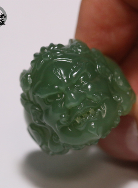 鸭蛋青指环男女款俄罗斯碧玉