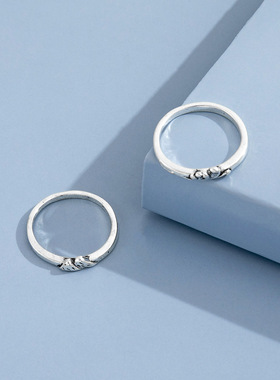 Vows of love creative ancient style pledge love couple ring