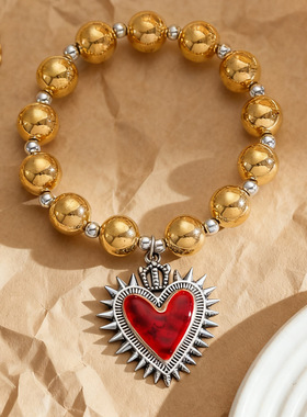 Retro fashion contracted female punk love bracelet