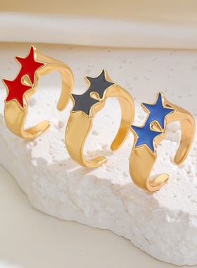 A unique hip-hop, niche and exaggerated oil-dripping ring