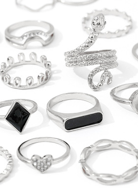 Small design sense simple light luxury pearl ring 29 sets