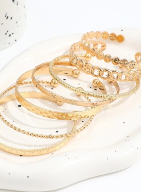 欧美敲打纹箭头菱形花纹链条麻