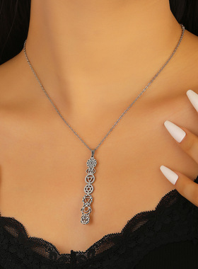 Ms stainless steel pendant fringe line collarbone chain