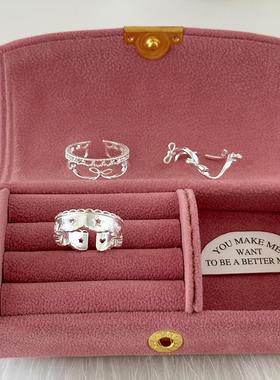 丝带蝴蝶结S925纯银戒指