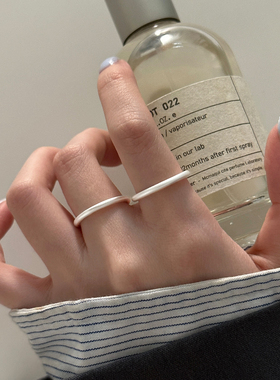 999纯银实心素圈戒指男女同款