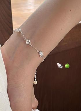 925纯银海星小众精致手链女生2025新款原创设计珍珠海边ins风手饰