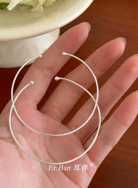 925纯银色手镯女细款叠戴