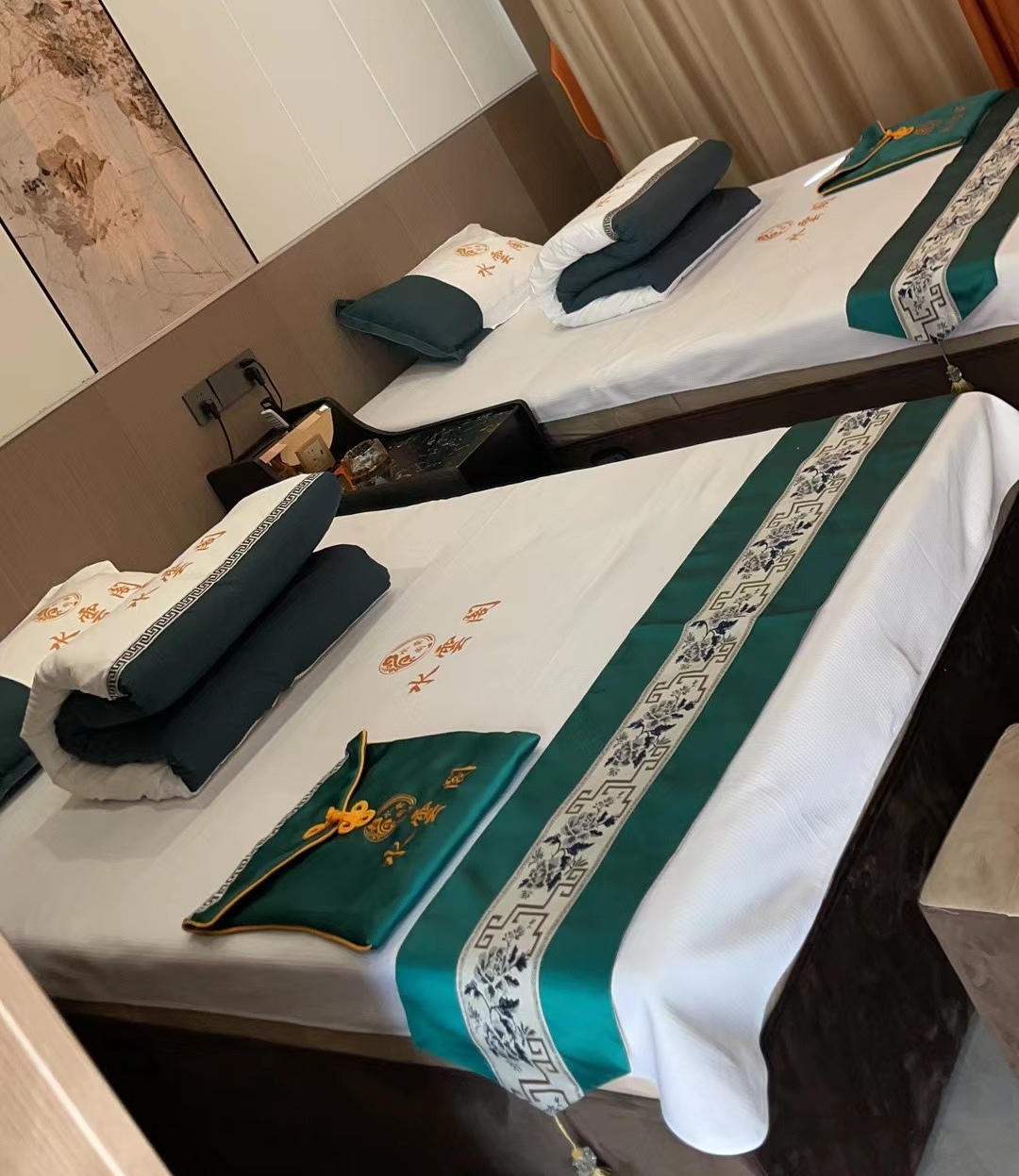 高档足浴足疗按摩沙发床单加厚防滑美容spa床单泰式炕床床单定制 - 图2