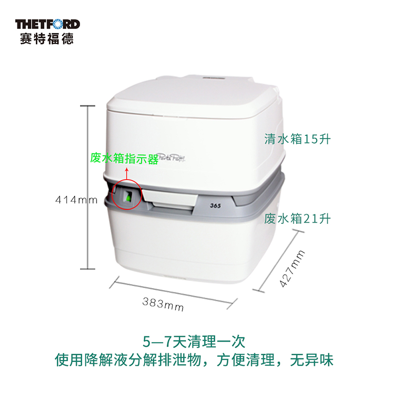 赛特福德房车载家用移动坐便器进口便携式粉碎马桶室内防臭PPQ365 - 图0