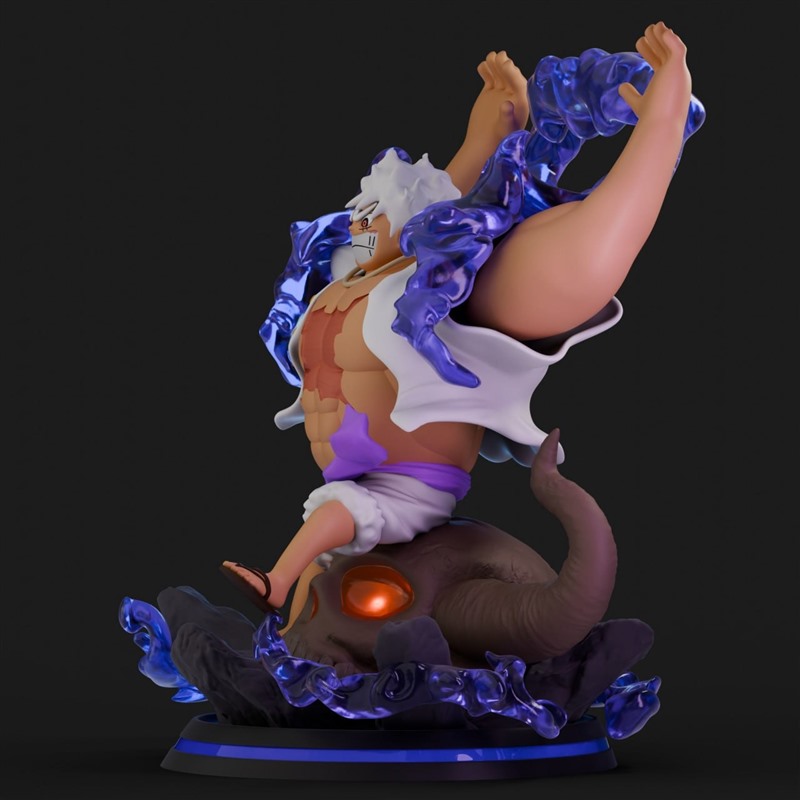 手机支架海贼王路飞尼卡形态3D打印模型STL文件素材高精度 - 图3