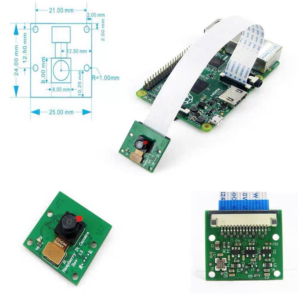 树莓派支持4代b2代3代B摄像头绿板500万CSI视频接口软排线15cm - 图3